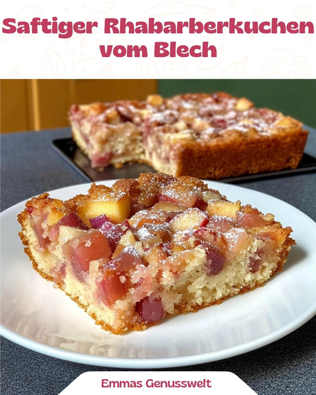 y394 Saftiger Rhabarberkuchen vom Blech