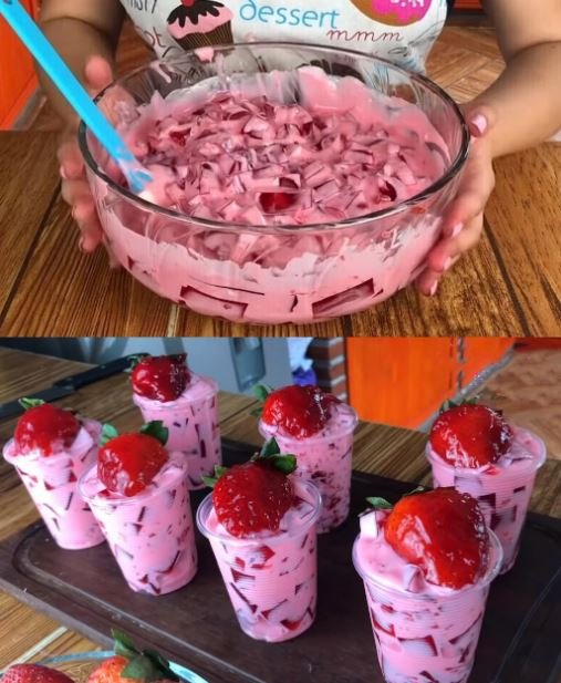 y425 🍓 Erdbeer-Dessert mit Joghurt – blitzschnell, leicht & unwiderstehlich!