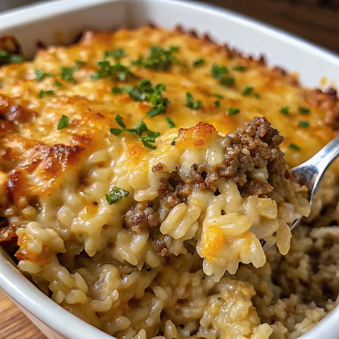 y426 🧀🍚 Käse-Hackfleisch-Reis-Auflauf – Herzhaft, cremig & so einfach gemacht!