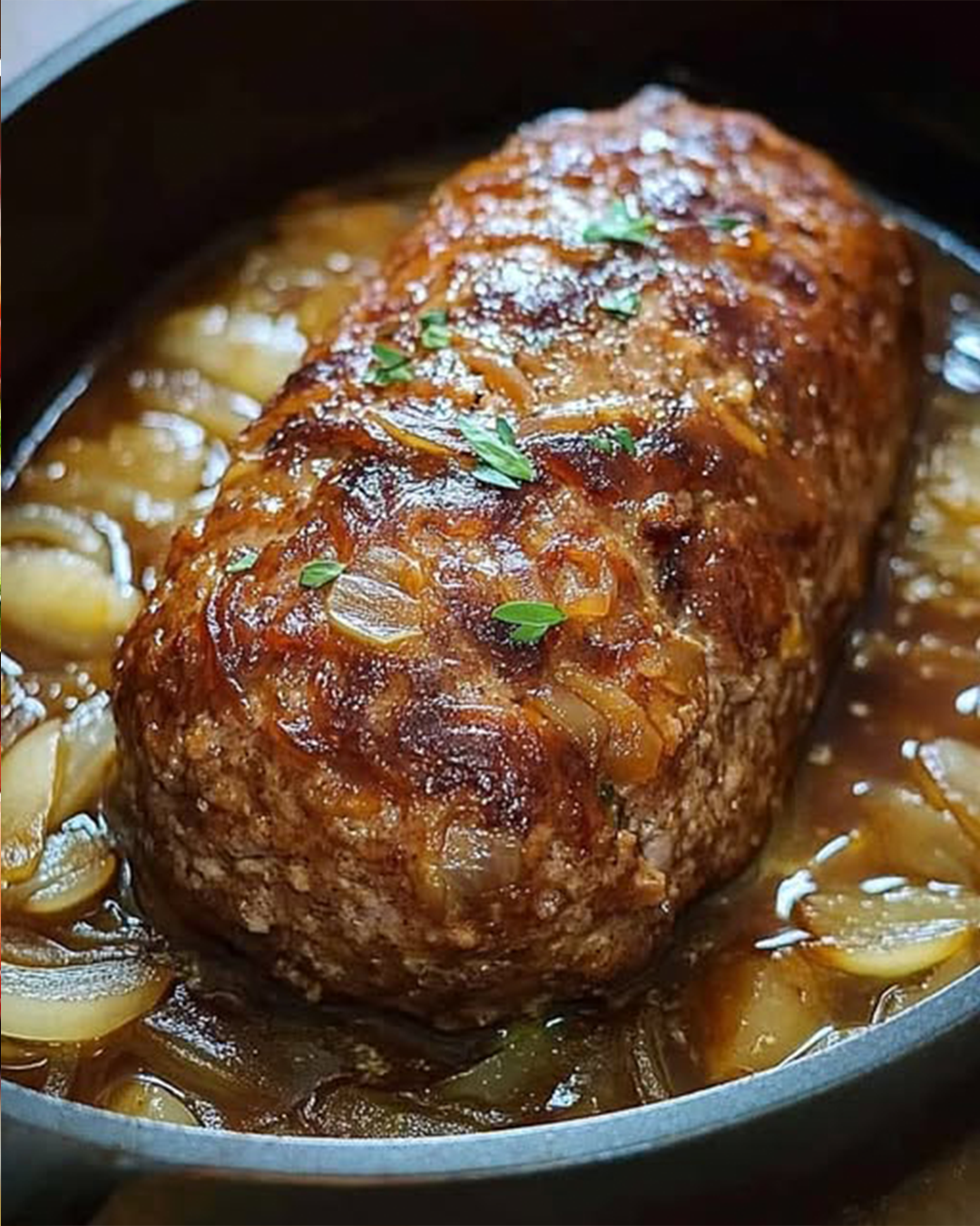 y455 🍽 Der saftigste Zwiebel Hackbraten – Ein Rezept, das Sie immer wieder machen werden!