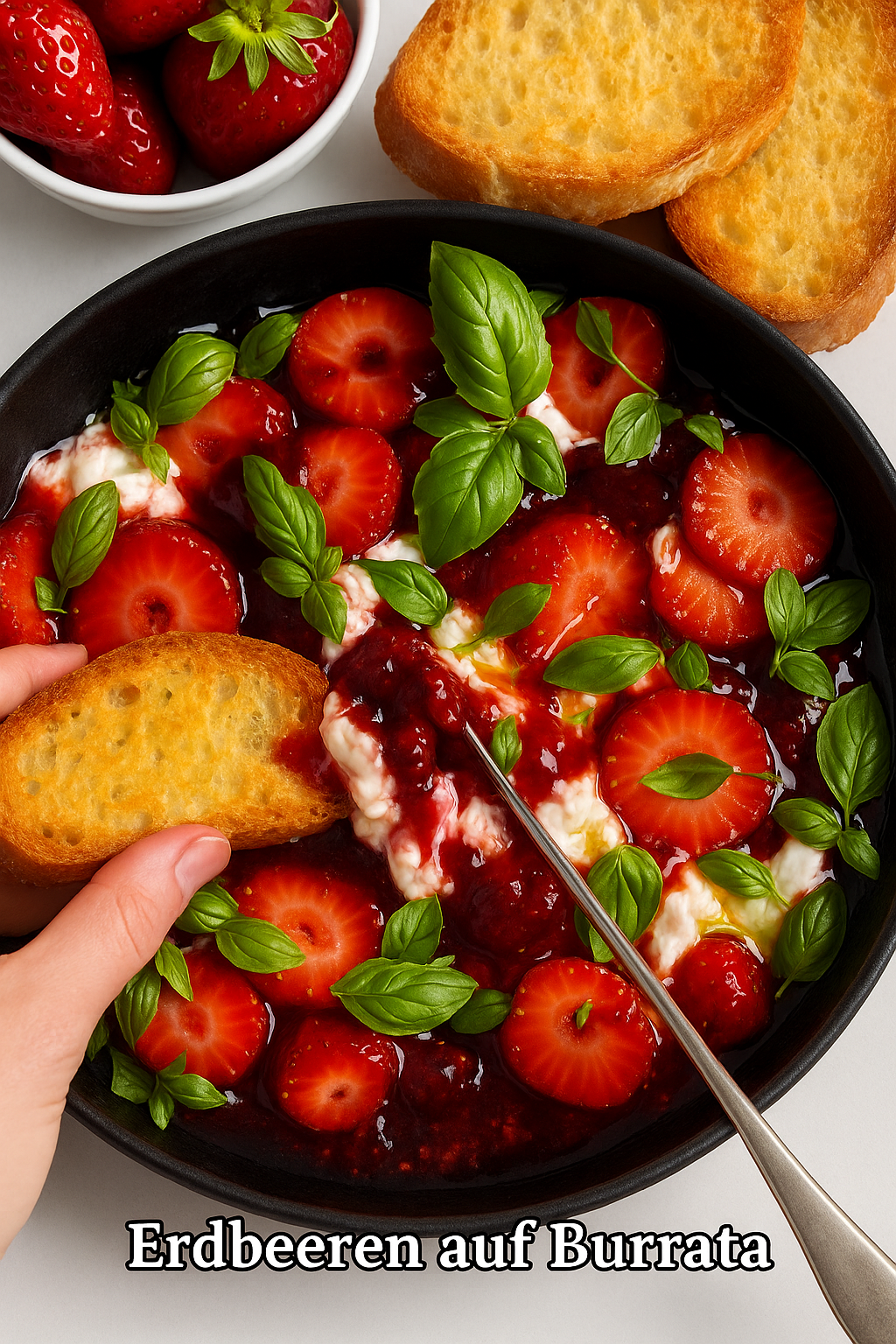 y495 🍓🤤😇 Erdbeeren auf Burrata – Sommergenuss pur!