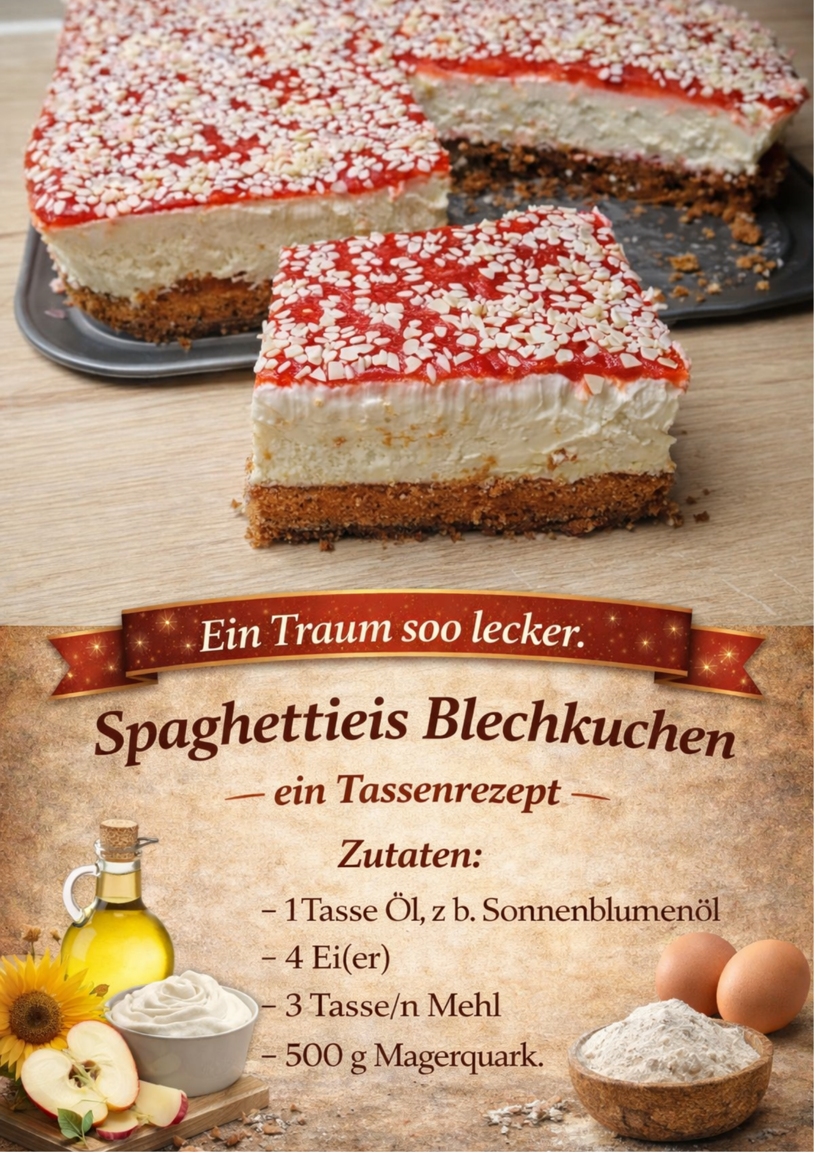 y761 Spaghettikuchen mit SUCHTFAKTOR – den backe ich 3x pro Woche!