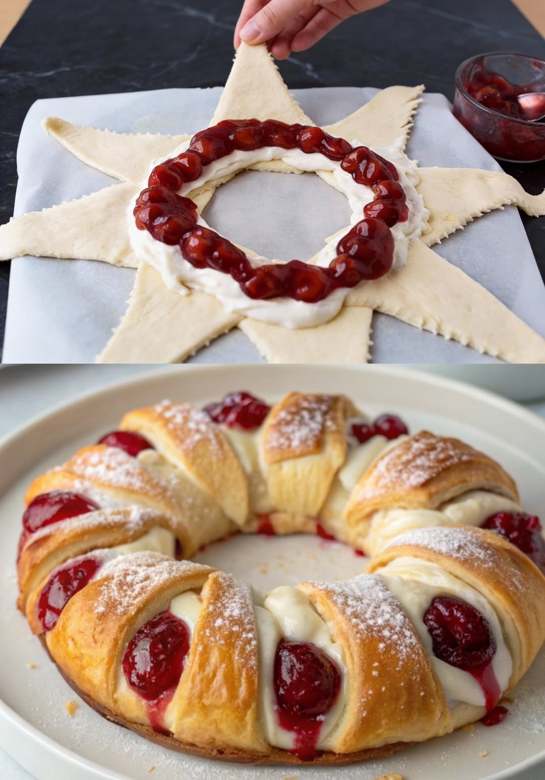 y726 Kirsch-Frischkäse-Kranz – Der Star jeder Kaffeerunde