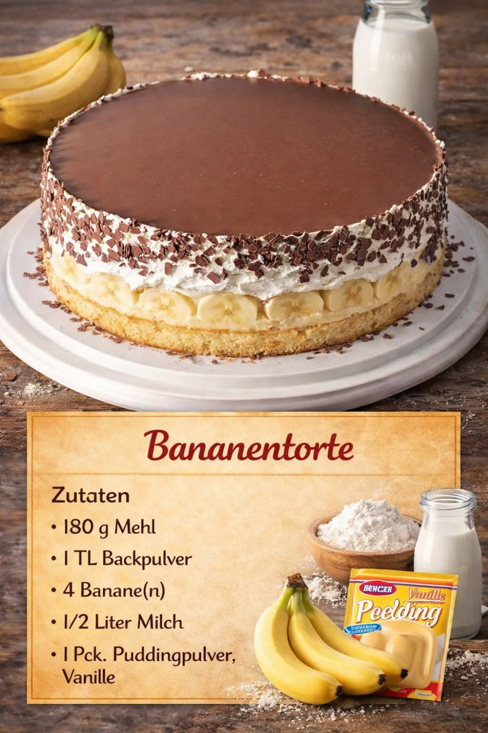 Bananentorte y877 Bananentorte – unglaublich cremig und einfach himmlisch 🍌🍰