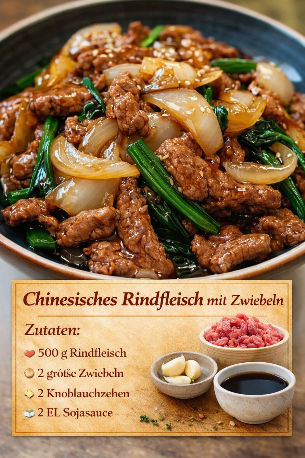 Chinesisches Rindfleisch mit Zwiebeln Chinesisches Rindfleisch mit Zwiebeln – schnell, aromatisch