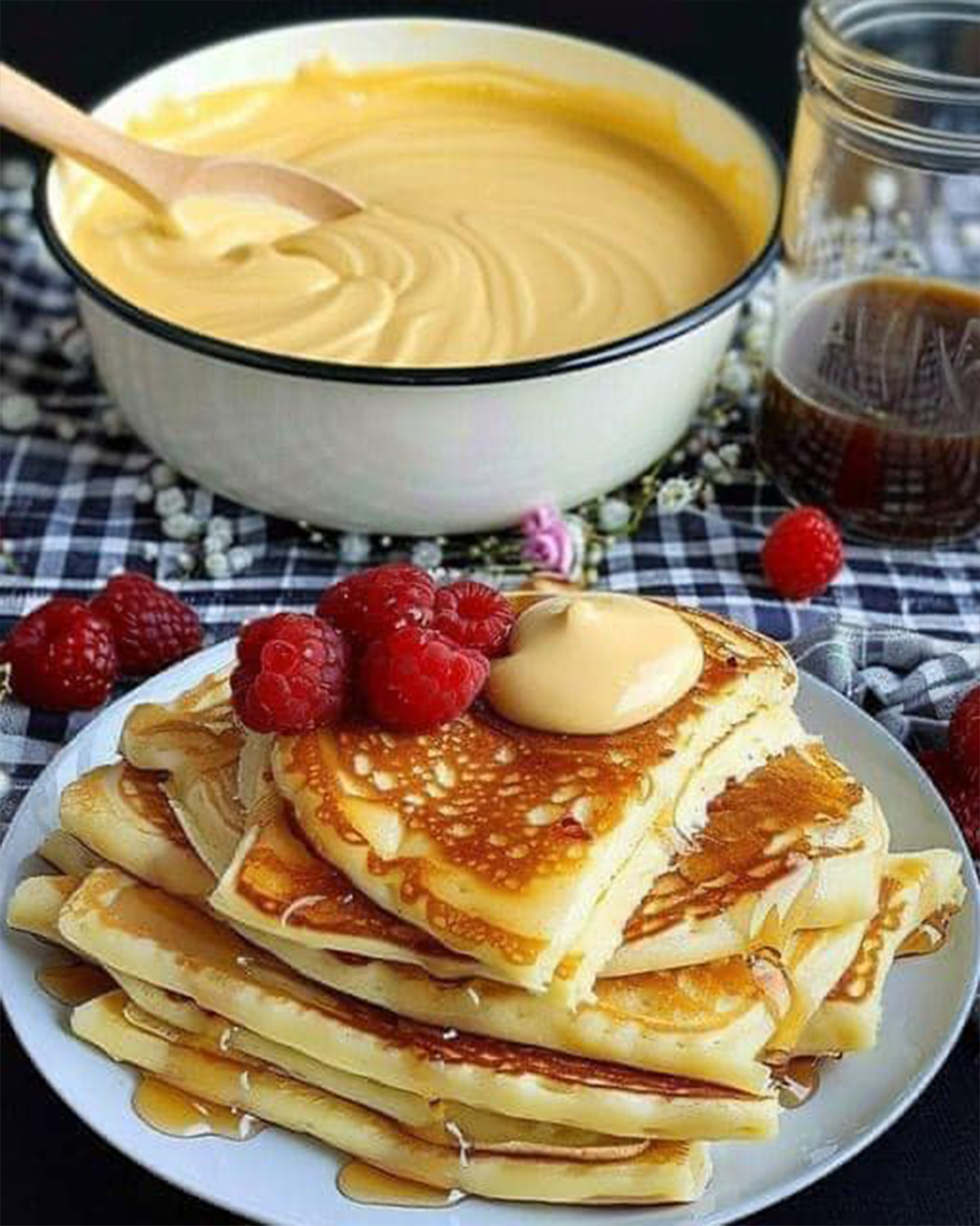 Quark-Pfannkuchen mit Pudding y862 Quark-Pfannkuchen mit Pudding – in nur 10 Minuten fertig 😍🥞